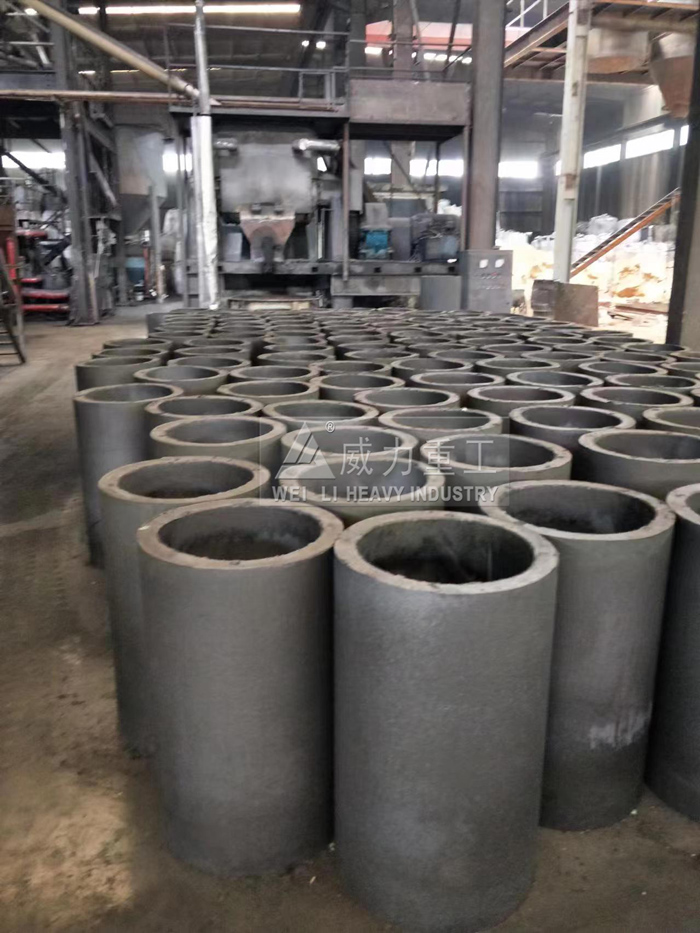 四柱液壓機(jī)壓制坩堝制品